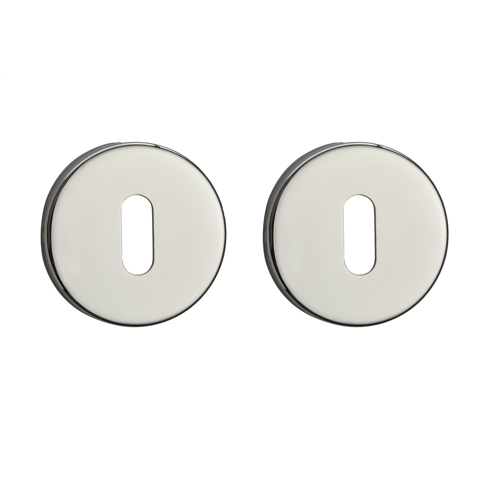 Sandleford Round Keyhole Escutcheon - Polished Stainless Steel 54MM DIAMETER