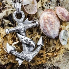 anchor necklace marine dad pendant stainless steel pendant necklace by controse
