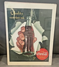 6 Vintage early 1940’s  Coca Cola Advertiemts