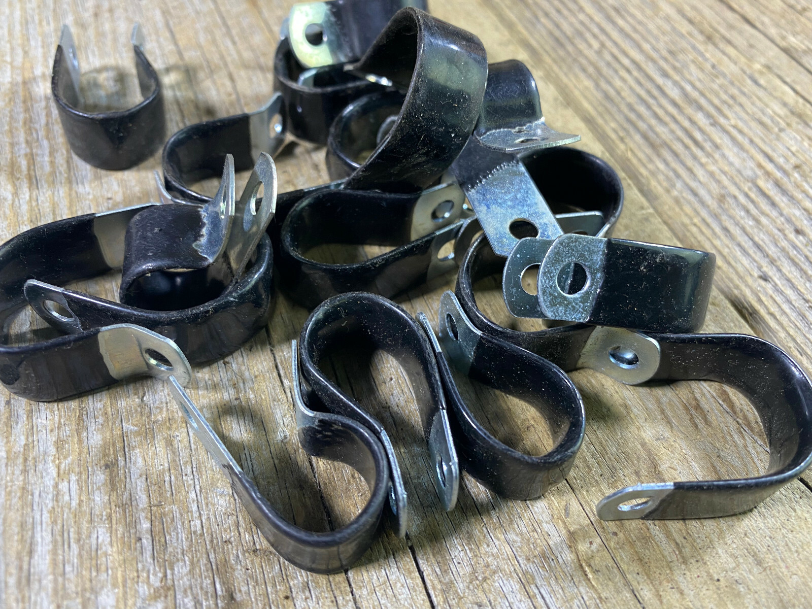 X20 VINTAGE BIKE BICYCLE BAGGAGE RACK P CLAMP LOT FOR RACK SEATSTAY