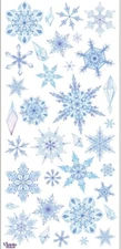 Violette Stickers holographic blue snowflakes  Crafts Planner Supply Winter Xmas
