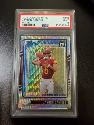 2024 Panini Donruss Optic Jayden Daniels /300 Wave Prizm #248 PSA 9 PC