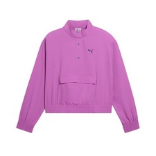 PUMA Essentials Ripstop Pullover Jacket Womens Pink Casual Athletic Outerwear 68