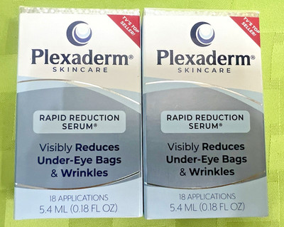 2 PACK Plexaderm Skin Care Rapid Reduction Serum Bags & Wrinkles 36 Uses, SEALED