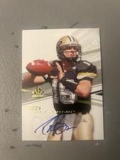 2014 SP Authentic,Upperdeck,Drew Brees #131, On Card Autograph Card. Purdue Uni.