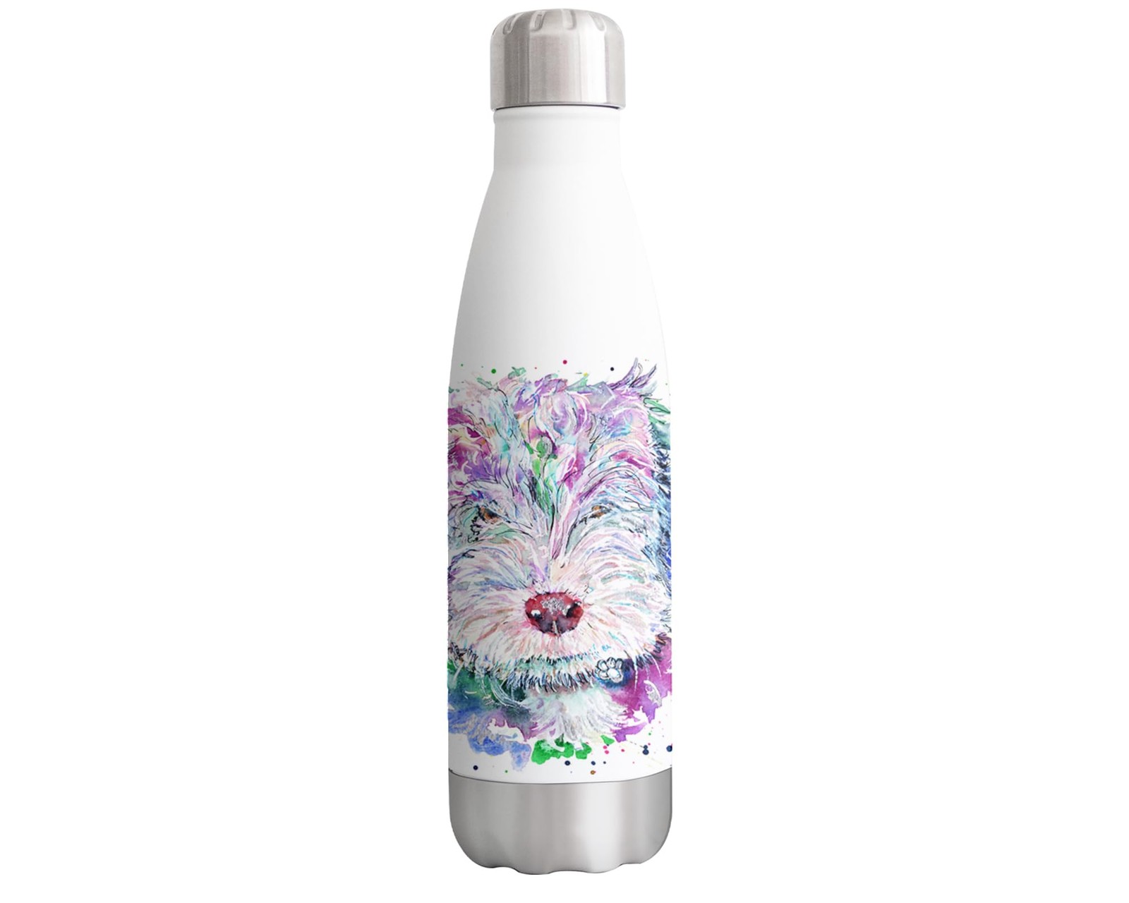 Cockerpoo Dog Pet Animals Watercolour Bottle  Stainless Steel Sport Drinks 500ml