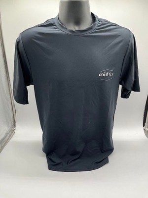 ONeill Mens Rash Guard Medium Slim Fit UPF 50 Sun Shirt Black Short Sleeve