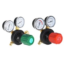 Dual Welding Gas Gauges, Oxygen CGA-540 and Acetylene CGA-510 Regulators US