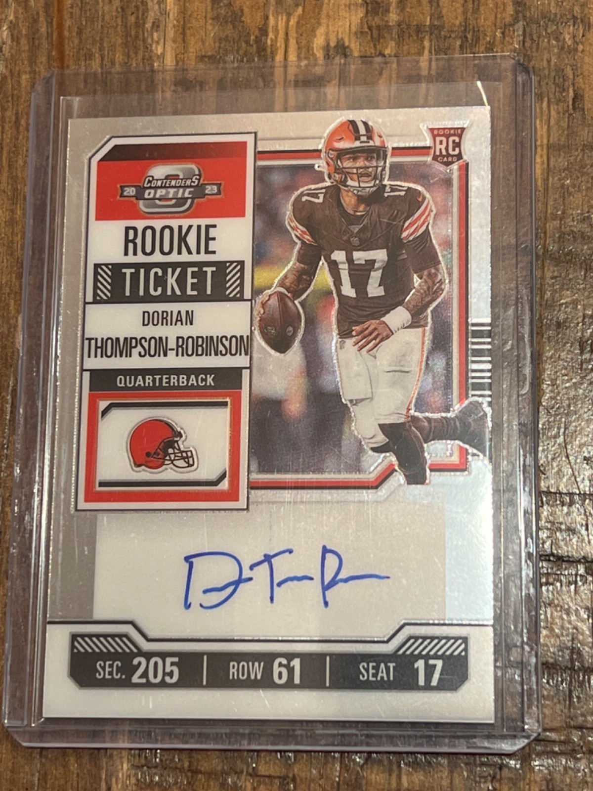 2023 Contenders Optic Dorian Thompson Robinson Rookie Ticket Auto - BROWNS