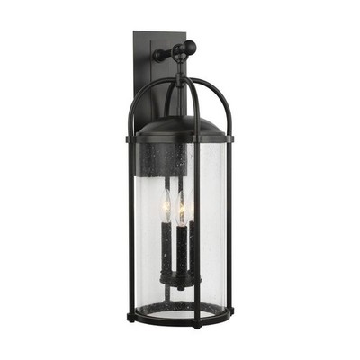 Generation Lighting Dakota 3-Light Espresso Outdoor 24.75 in. Wall Sconce
