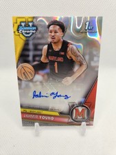 Jahmir Young 2023-24 Bowman University Chrome Lava Refractor Auto #/199 1st / RC