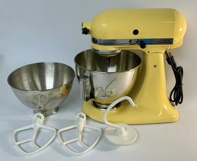 Rare KitchenAid Ultra Power Stand Mixer Yellow ~ Model: KSM130MY KSM130 - Works!
