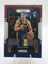 2023-24 Panini Prizm - Isaiah Wong #154 Red White & Blue Prizm (RC) Pacers