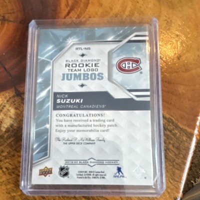 Upper Deck Black Diamond Rookie Team Logo Jumbos Nick Suzuki