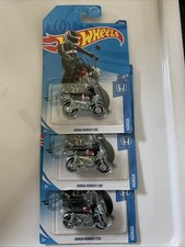 Lot Of 3 Hot Wheels Honda Monkey Z50 Blue-Yellow-Green