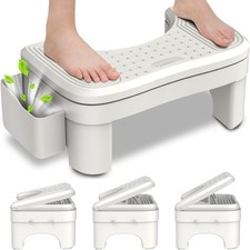 Toilet Stool Squat Adult, Height Adjustable Poop Stool for Bathroom with Storage