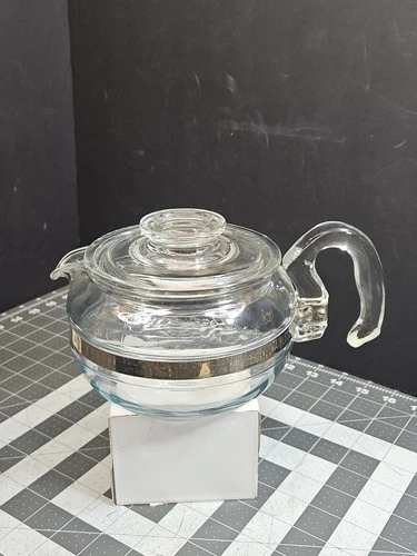 Vintage Pyrex 6-cup Glass Coffee Pot Carafe 8446B With Lid 7756-N35 GUC