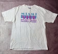 Vintage 1988 Miami Vice Stunt Team Single Stitch T-Shirt Made In USA Men’s Sz XL