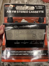 Auto Tech AM FM Car Radio Stereo Cassette Player 21-7023-1 S-5000
