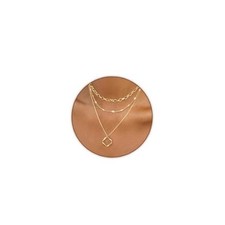 Gold Layered Necklaces for Women 14k Gold Plated Dainty 3PCS-Circle-Gold