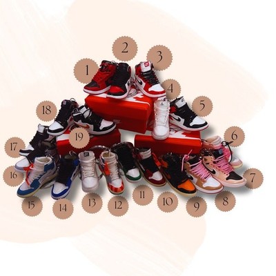 Sneaker Schlüsselanhänger 3D mini Air Jordan Keychain   Geschenk im Schuhkarton
