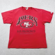 Vintage 90s San Francisco 49ers T-Shirt Mens XL Red Made in USA NFL Tee