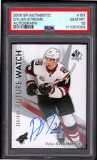 DYLAN STROME 2016-17 UD SP Authentic Future Watch Auto ROOKIE #/999 PSA 10 RC