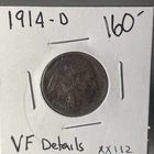 RARE DATE 1914 D BUFFALO NICKEL VF CONDITION VERY RARE COIN   XX112