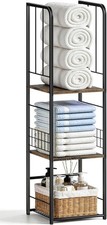 Narrow Towel Storage for Bathroom 3-Tier Free Standing Bathroom Towel Rack