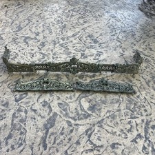 Brass Antique French Rococo Design Fireplace Hearth Fender