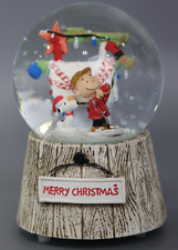 Roman 800mm Musical Snow Globe Peanuts Charlie Brown and Snoopy Decorating