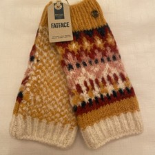 Fat Face Womens Luna Fairisle Cuff / Fingerless Gloves New One Size