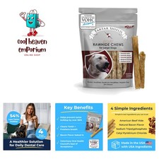 Soft Rawhide Chews  Safe Dental Treats for Large Dogs  Vet VOHC Approved  ...