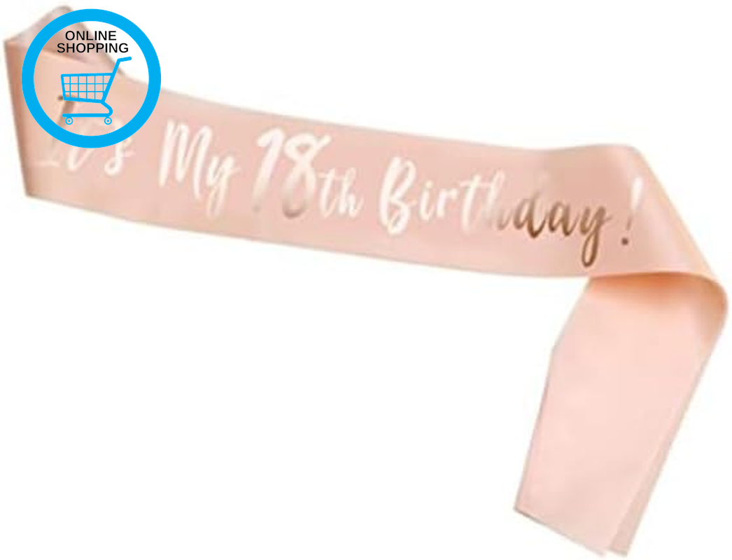 Rose Gold 18Th Birthday Sash for Girls 18Th Birthday Decorations It’S My 18Th Bi