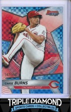 2025 Bowman's Best Chase Burns Top Prospects Blue XFractor #147/150 N606
