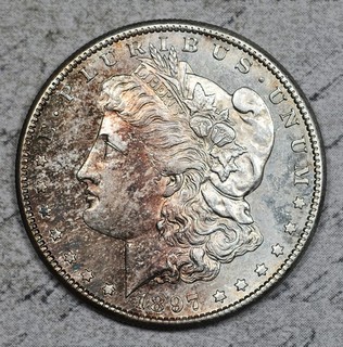1897 S Morgan Dollar Uncirculated Toned #5FMP