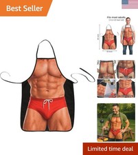 Men's Funny Grilling Apron with 2 Pockets - Laughs for Every Cookout