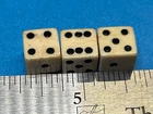 SET———1800s CIVIL WAR—-HAND-CARVED CATTLE BOVINE  DICE———A—7