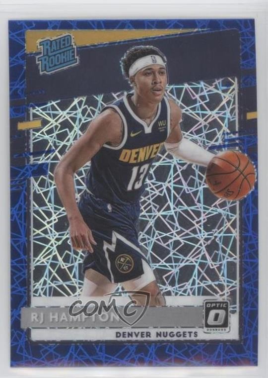 2020 Panini Donruss Optic Rated Rookie Blue Velocity Prizm RJ Hampton #174 0pd2