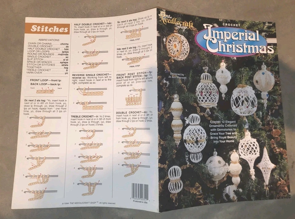 Needlecraft Shop Imperial Christmas 12 Exquisite Ornaments Crochet Pattern Book - Image 3 of 4