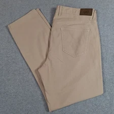 Peter Millar Crown Vintage Pants Men 36X29 Beige Straight Stretch Canvas MF18B86