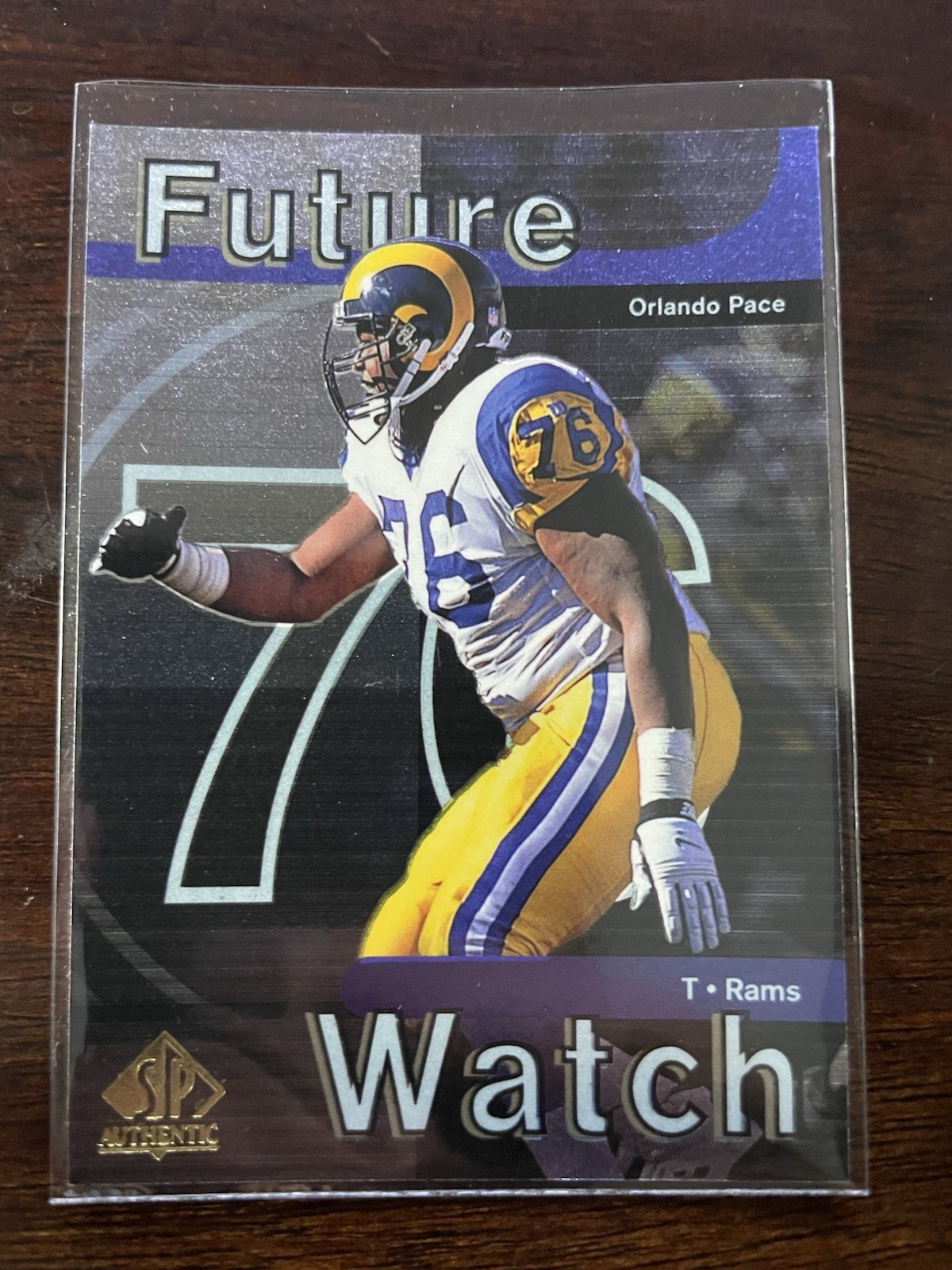 1997 SP Authentic #1 Orlando Pace Rookie Card Rams RC HOF Nice