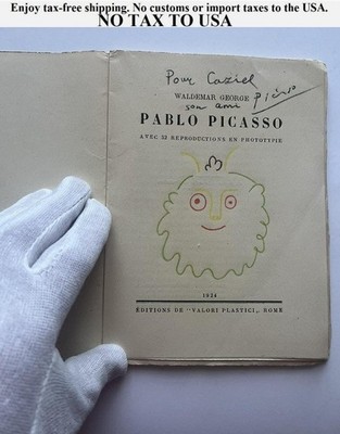 Pablo PICASSO crayon drawing signed cubism expressionism art