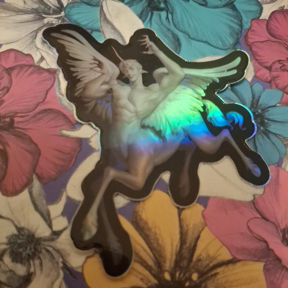 Lote de pegatinas holográficas Gay Furry BARA hiena Freddy Fazbear X6, 3X3 pulgadas NSFW Foto 3 de 4