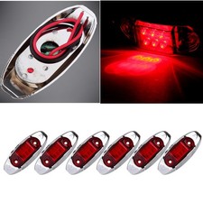 6x 6 Diodes Water Tight Led Side Marker Running Lights For Boat Trucks
