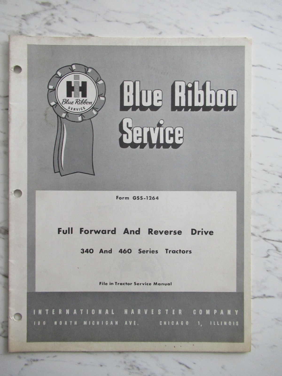 IH International Farmall Tractor 340 460 Forward Reverse Drive Service Manual