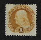 CKStamps: US Stamps Collection Scott#133 1c Franklin Mint HR OG Tiny Thin
