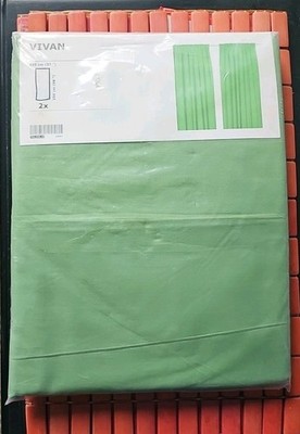 Sealed IKEA Vivan Curtains 1 Pair (2 Panels) Green: 57'' x 98'' See Photos