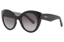 Salvatore Ferragamo SF964S 001 Sunglasses Women's Black/Grey Gradient 54mm
