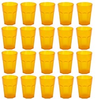 20X Kunststoffbecher Trinkbecher Plastikbecher Trink-GläSer Mehrweg 0,25L Orange